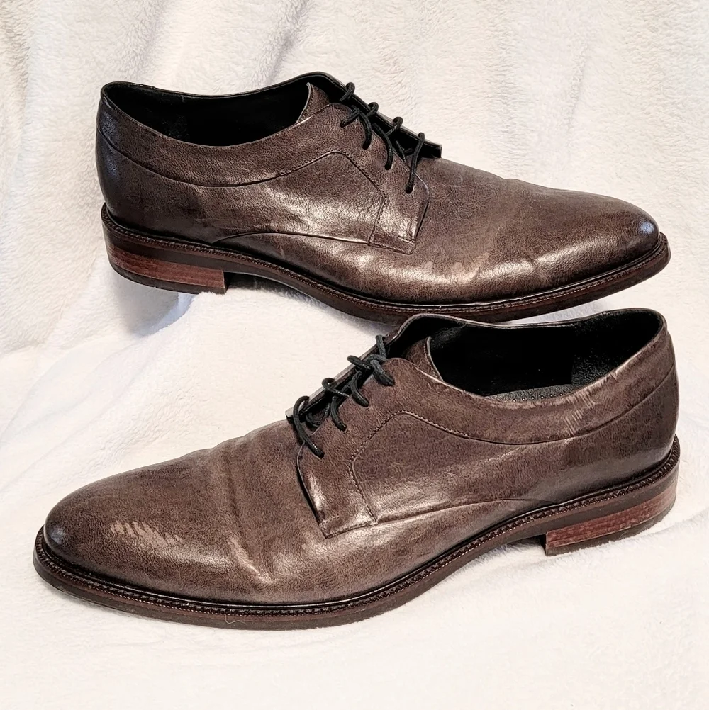 11 Cole Haan Limited Release Grand Os Leather Derby Oxfords C21453 Brown Gray
